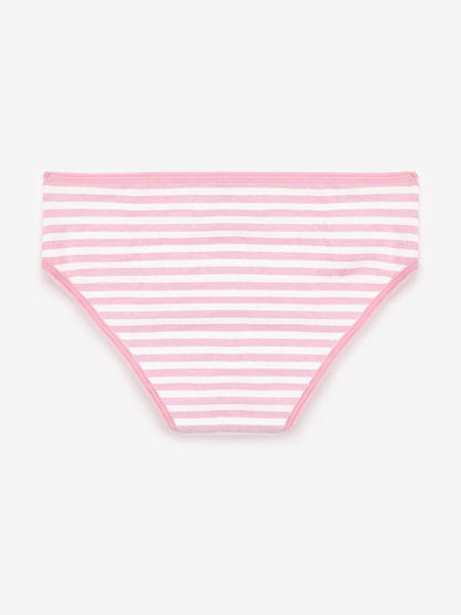 Girls Brief - Polka Dot & Stripes All Over Prints (Pack Of 7).