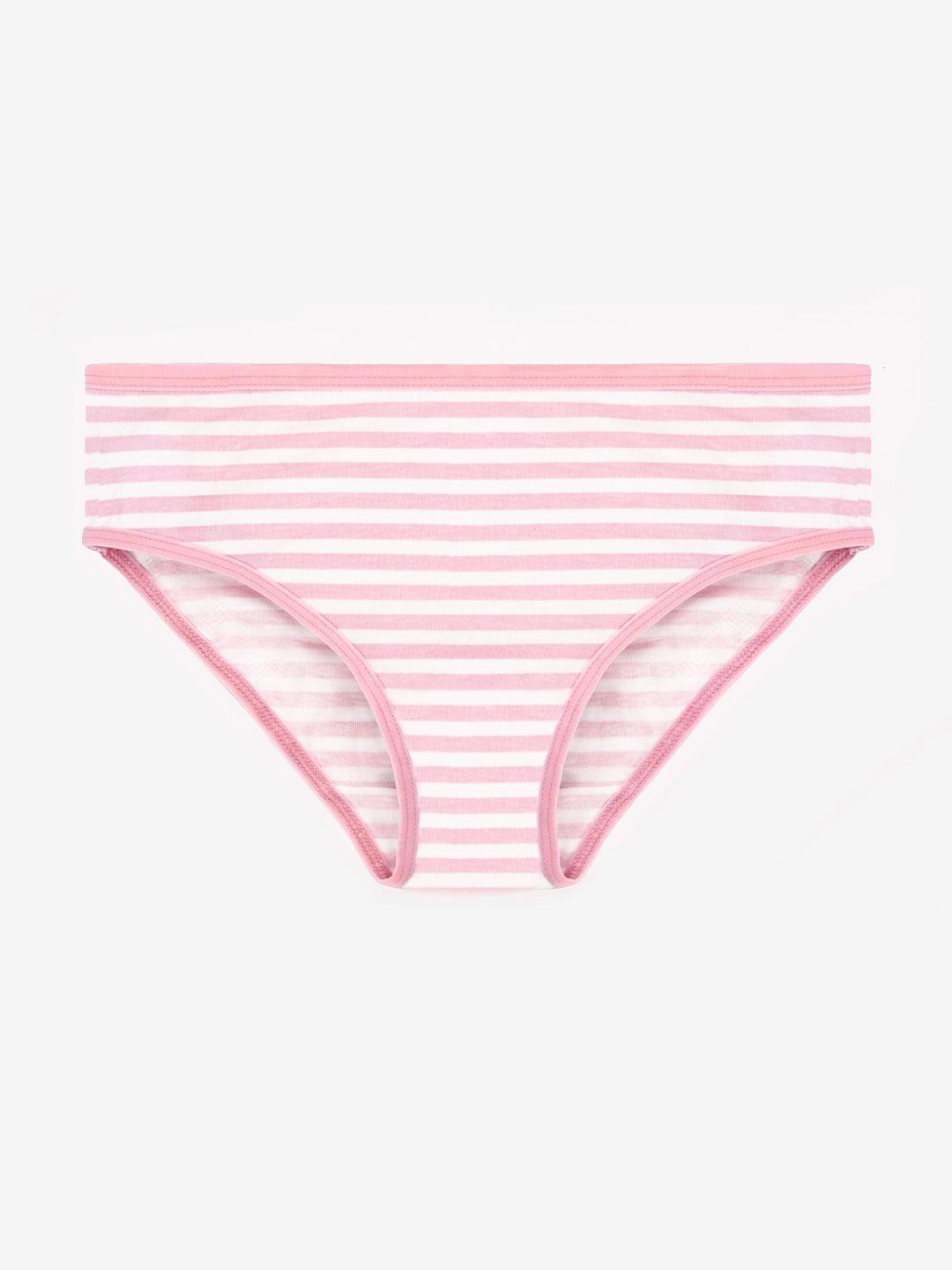 Girls Brief - Polka Dot & Stripes All Over Prints (Pack Of 7).