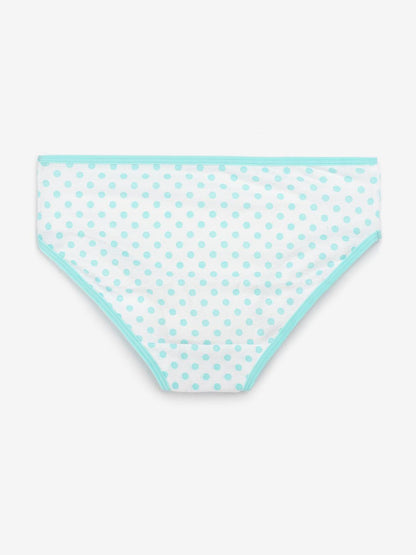 Girls Brief - Polka Dot & Stripes All Over Prints (Pack Of 7).