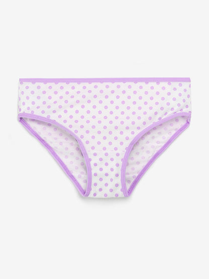 Girls Brief - Polka Dot & Stripes All Over Prints (Pack Of 7).