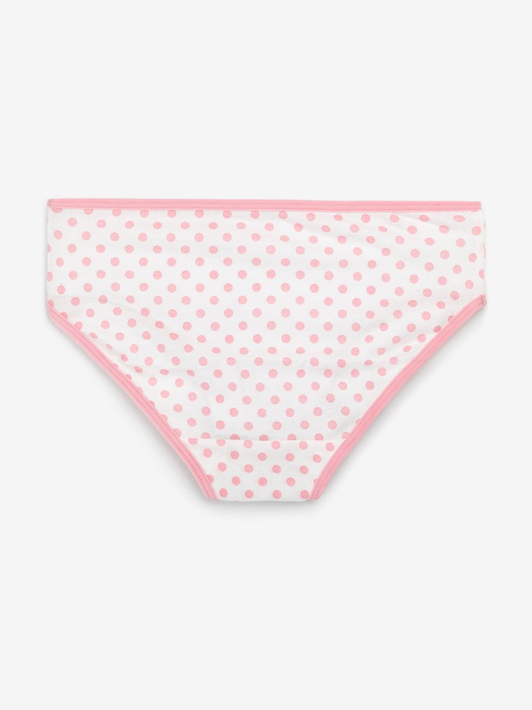 Girls Brief - Polka Dot & Stripes All Over Prints (Pack Of 7).