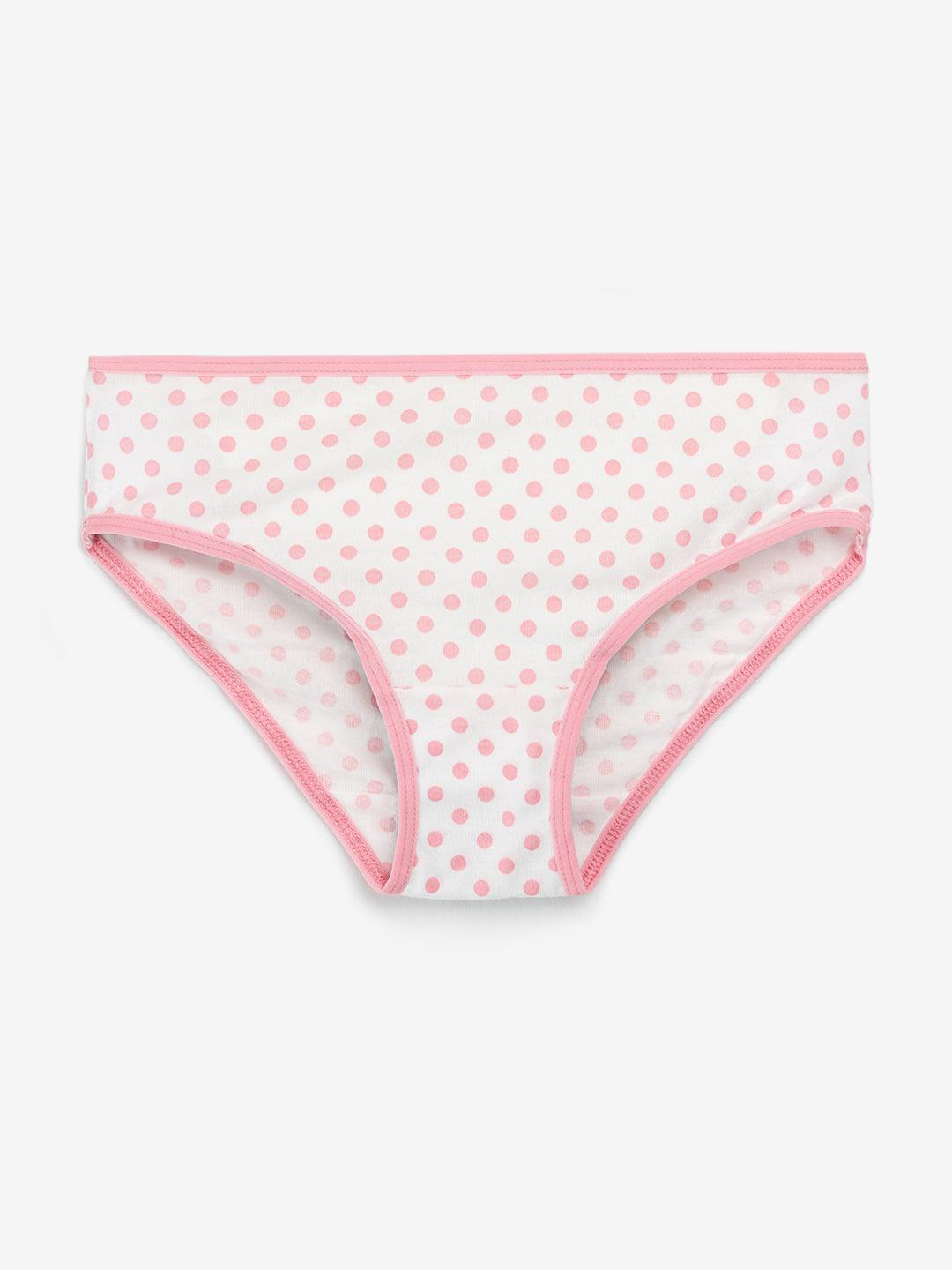 Girls Brief - Polka Dot & Stripes All Over Prints (Pack Of 7).