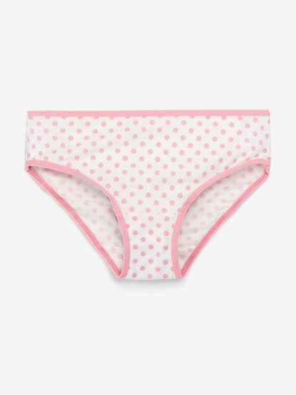 Girls Brief - Polka Dot & Stripes All Over Prints (Pack Of 7).
