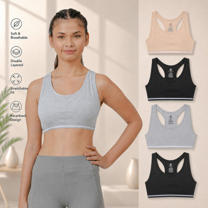 Sports Bra - Multicolor (Pack of 4)