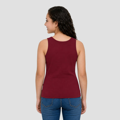 Girls' Cotton Padded Tank Top - Multicolor