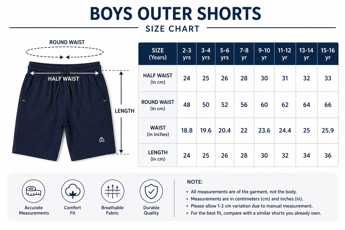 Boys Blue Striped & Lobster Print Mid-Rise Shorts Size Chart