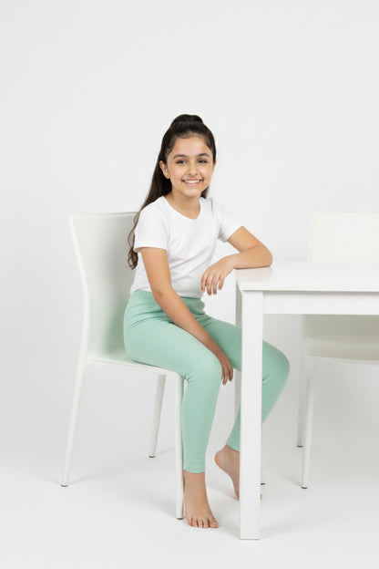 Girls Leggings Pack of 1_Aqua Green