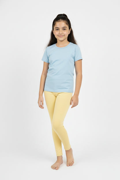 Girls Leggings Pack of 1_Lime yellow