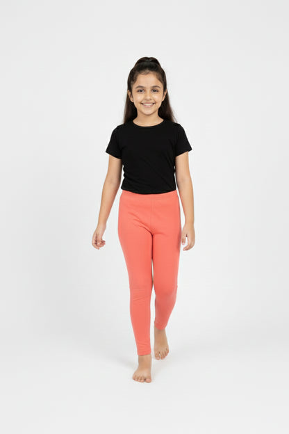 Girls Leggings Pack of 1_Coral