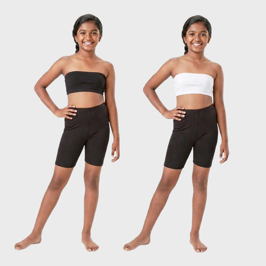Girls Tube Bra Double Layer Removable Strap Pack Of 2