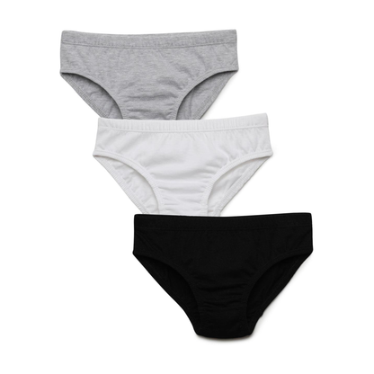 Boys' Cotton Brief - Solid Multi-colour (Pack of 3)