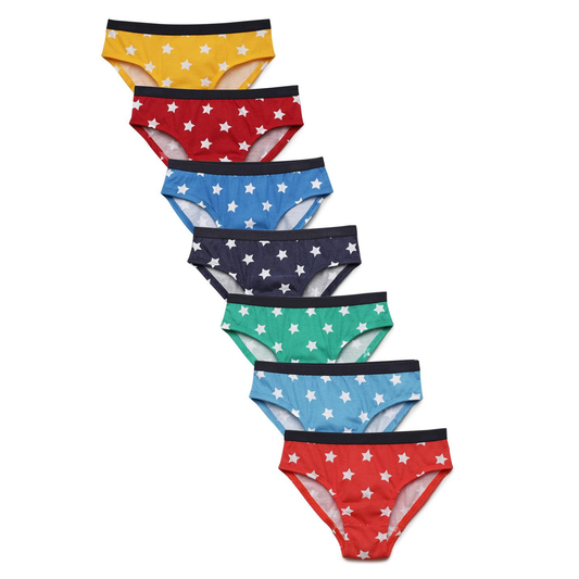 Boys' Cotton Brief - Star Prints (Pack of 7)