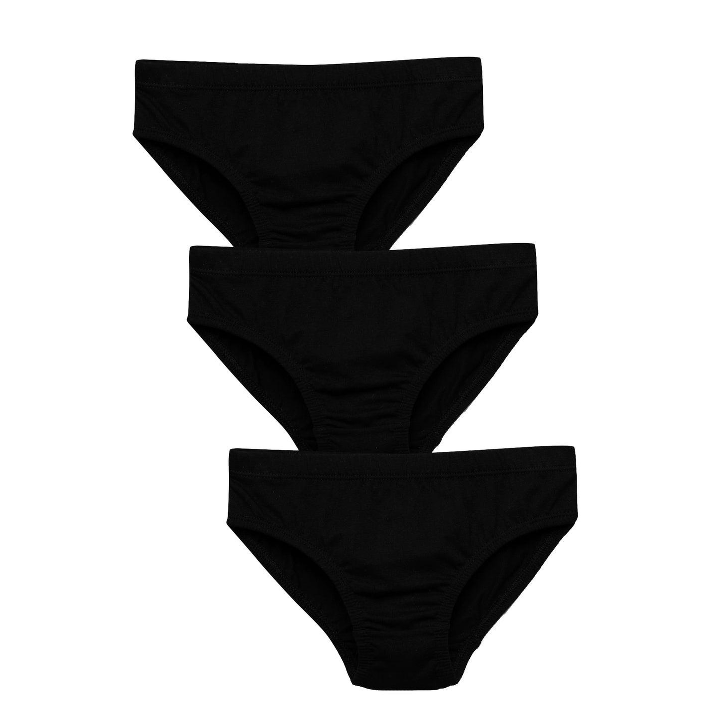 Boys' Cotton Brief - Black (Pack of 3)