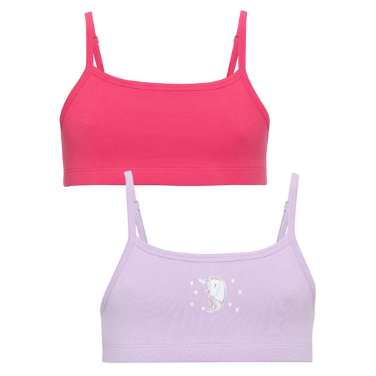 Beginners Bra - Unicorn Print  (Pack of 2)