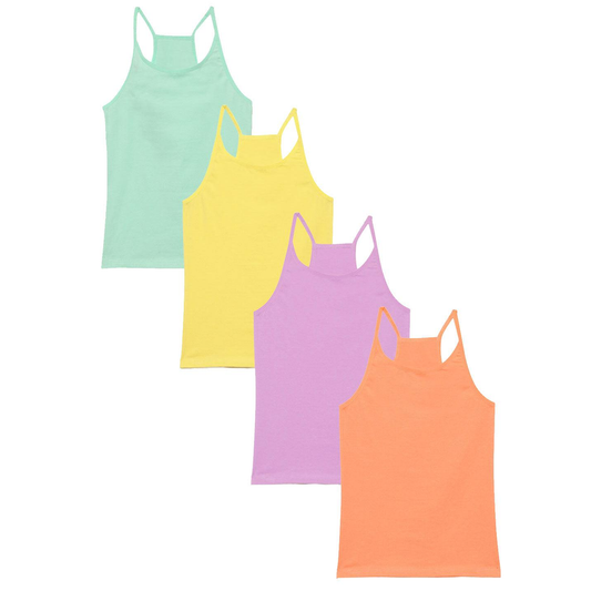 Razor Back Cami Vests - Multicolour (Pack of 4)
