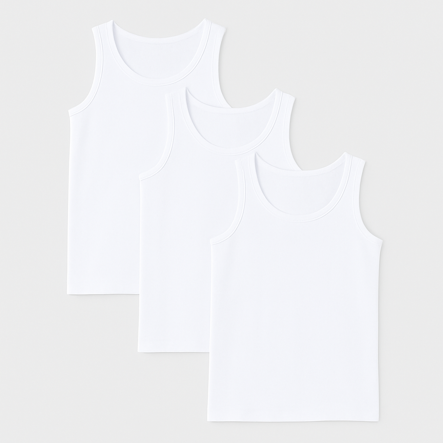 Vest - White Colour (Pack of 3)