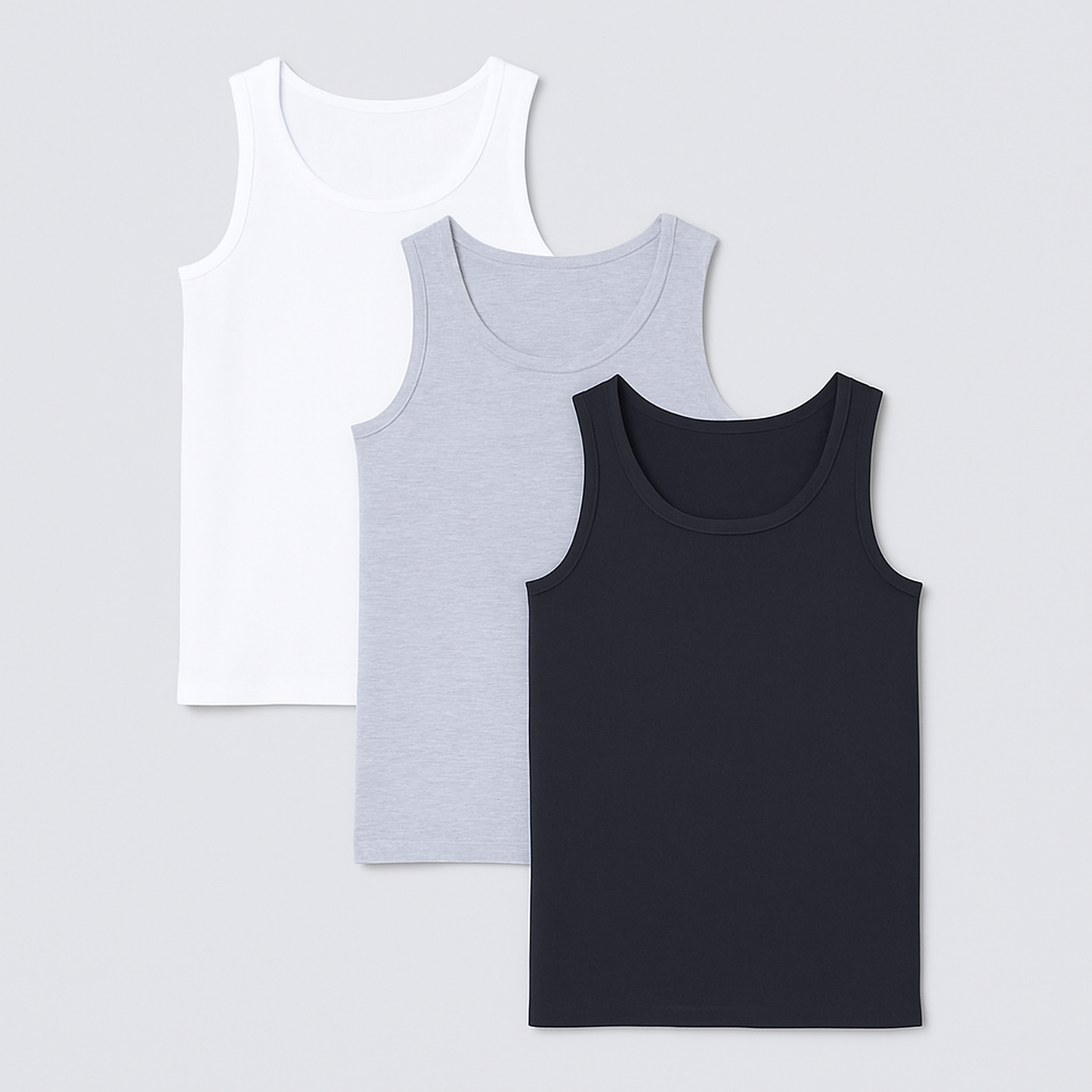 Vest - Solid Multicolour (Pack of 3)