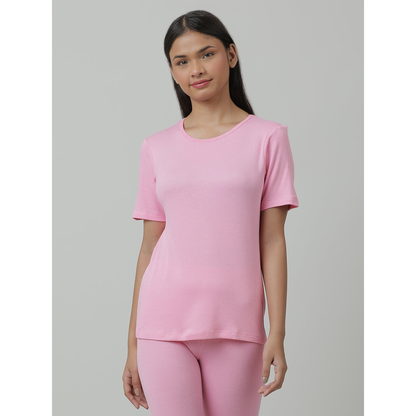 Kids Cotton Thermal Top - Short Sleeve - Pink (Pack of 1)