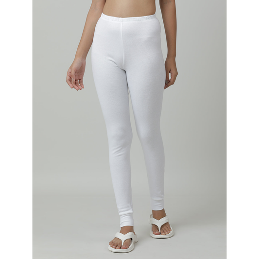 Kids Cotton Thermal Pant - Solid - White (Pack of 1)