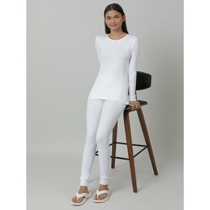 Kids Cotton Thermal Top - Full Sleeve - White (Pack of 1)