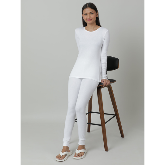 Kids Cotton Thermal Top - Full Sleeve - White (Pack of 1)