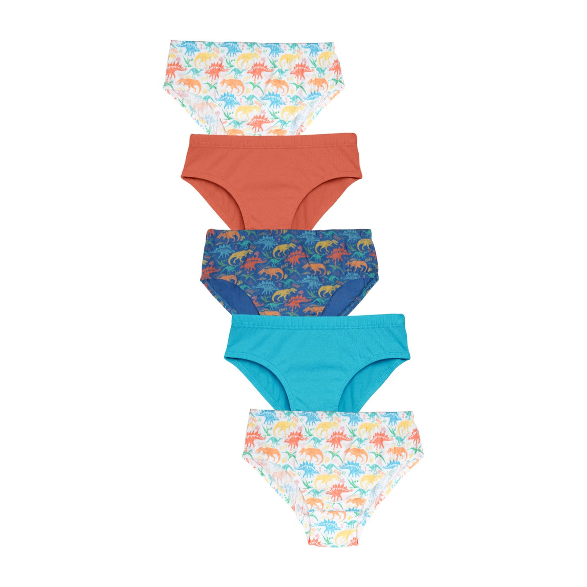Boys' Cotton Brief Dino All Over Print Pack Of 5