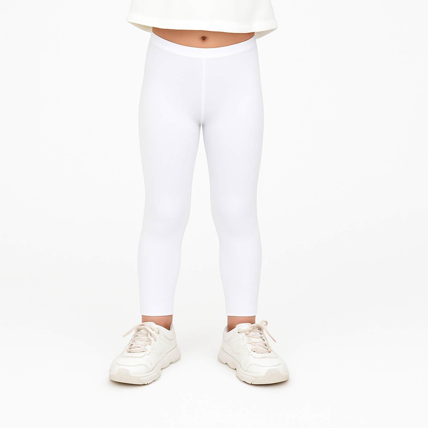 CharmnCherish Girls' Legings Pack Of 1_White