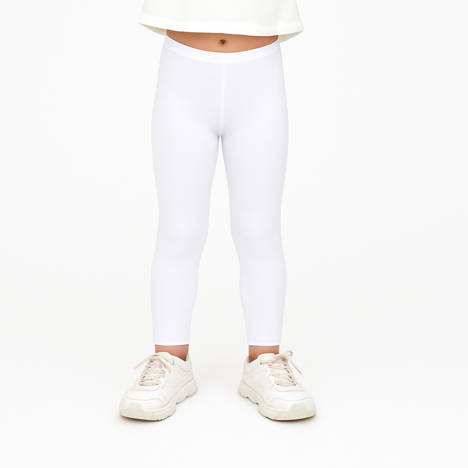 CharmnCherish Girls' Legings Pack Of 1_White