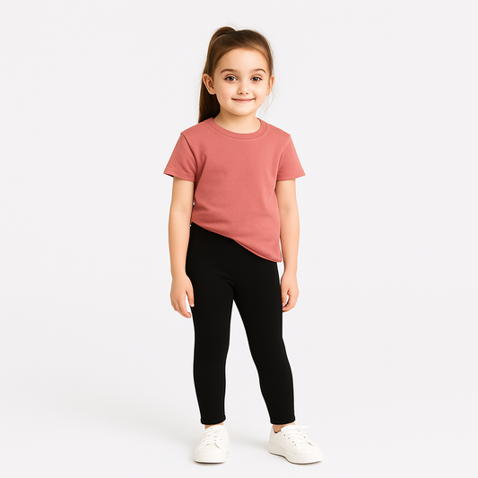 CharmnCherish Girls' Leggings Pack Of 1_Black