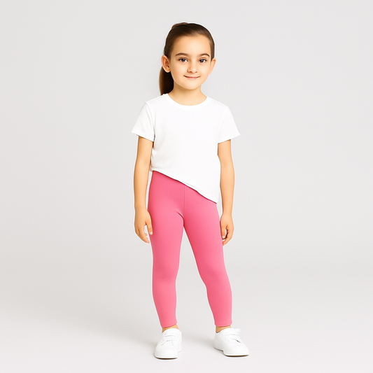 CharmnCherish Girls' Leggings Pack Of 1_Pink