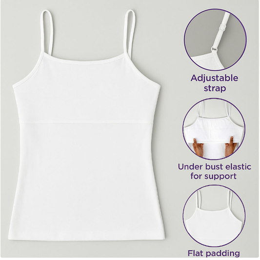 Padded Camisole | Flat padding | Adjustable Strap- Pack of 1