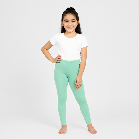 CharmnCherish Girls' Leggings Pack of 1_Aqua Green