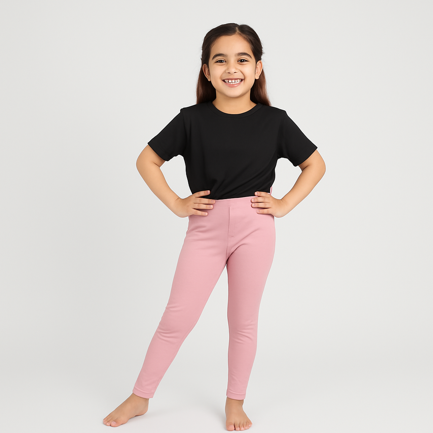 CharmnCherish Girls' Leggings Pack of 1_Rosedust