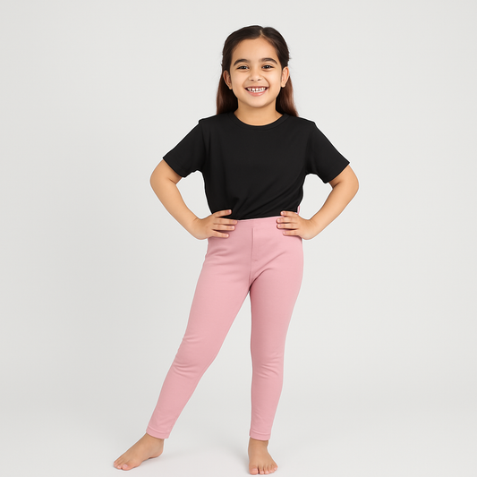 CharmnCherish Girls' Leggings Pack of 1_Rosedust