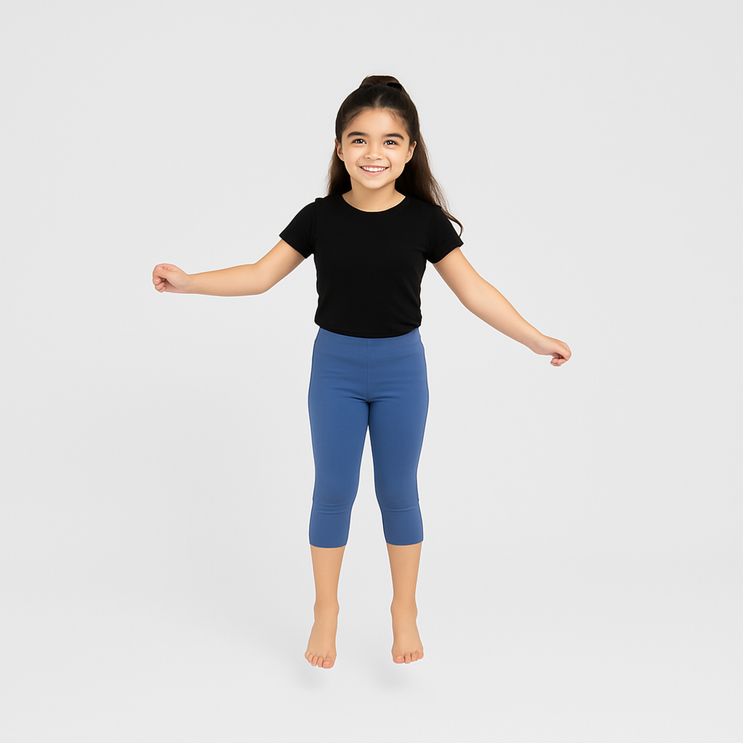 CharmnCherish Girls' 3/4 Leggings Pack of 1_Ink Blue