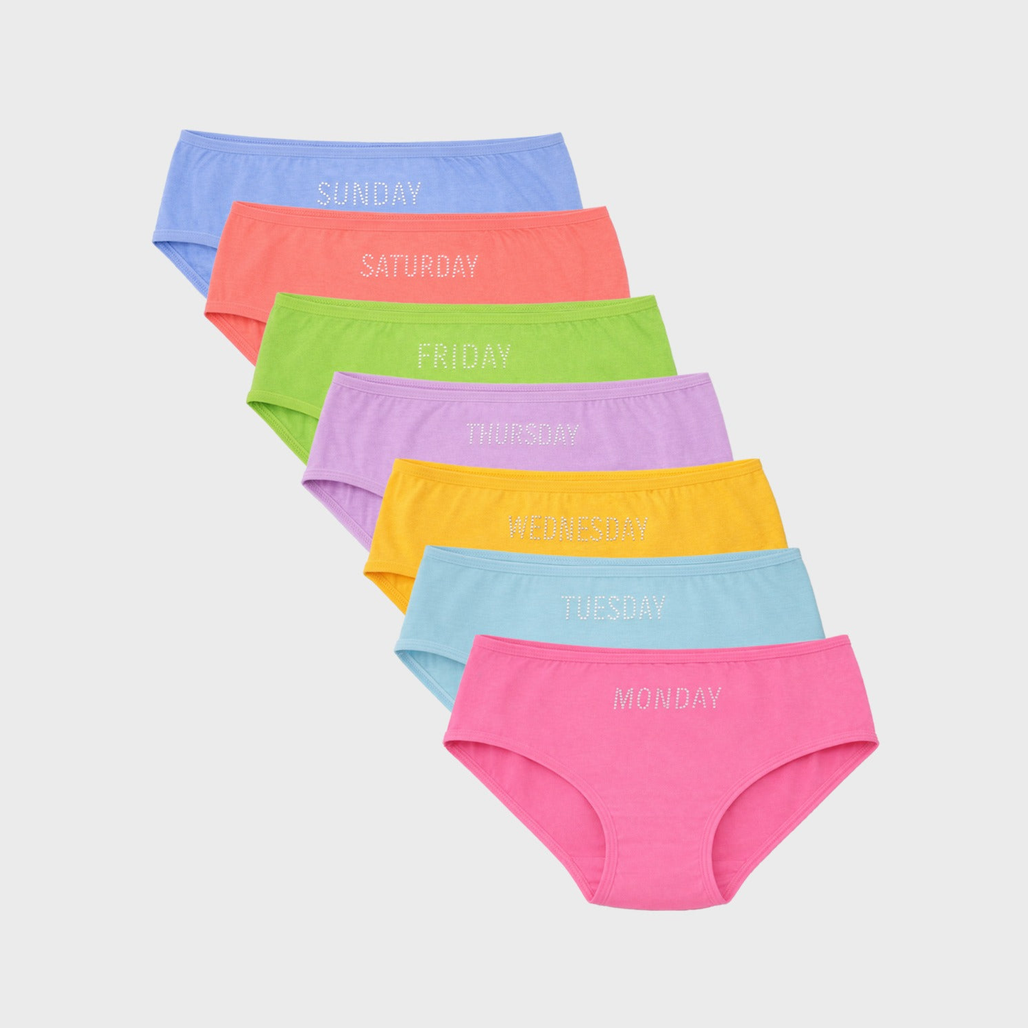 Girls' Weekdays Brief - Stud Printed - Pack of 7