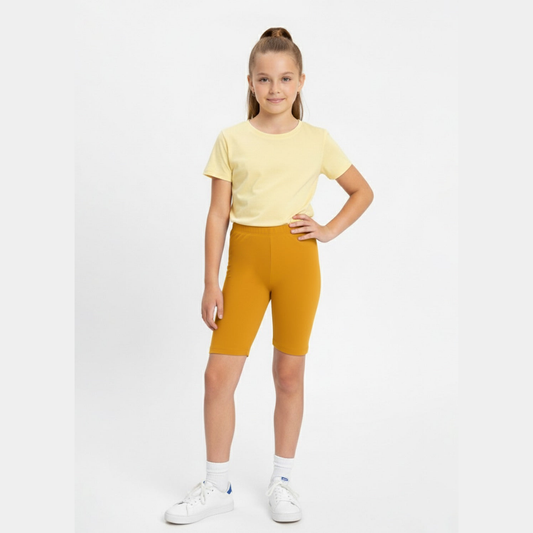Girls Shorties Pack of 1_Mustard Yellow