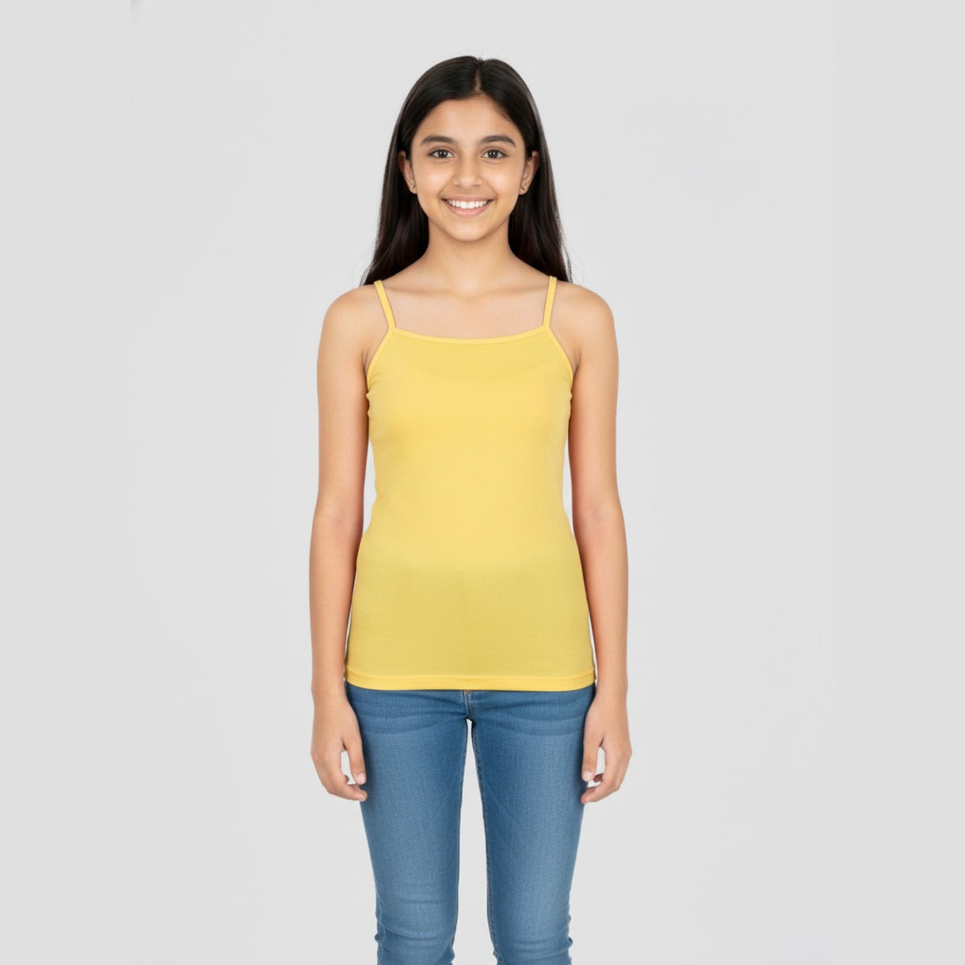 Girls' Cami Vest - Yellow (Pack of 1)