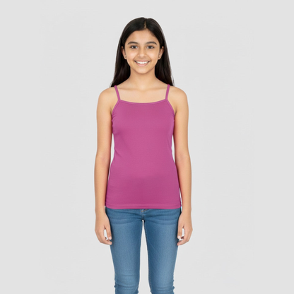 Girls' Cami Vest - Maroon (Pack of 1)