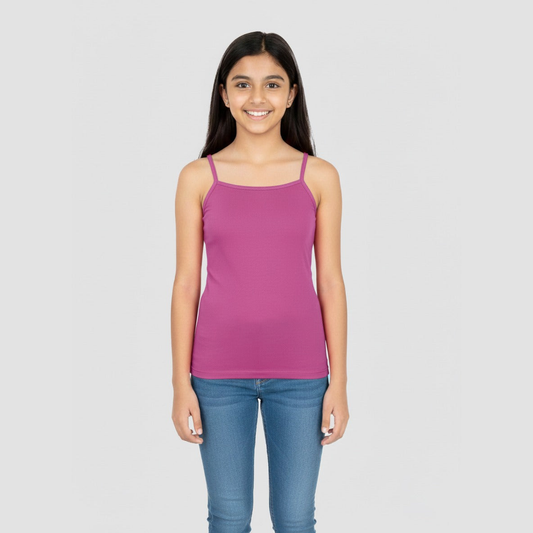 Girls' Cami Vest - Maroon (Pack of 1)