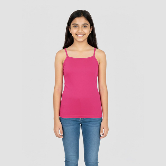 Girls' Cami Vest - Dark Pink (Pack of 1)