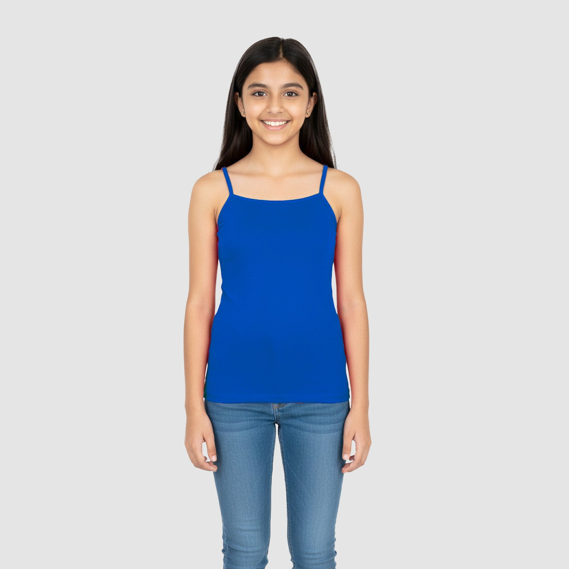 Girls' Cami Vest - Dark Blue (Pack of 1)