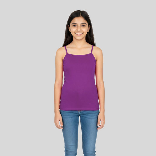 Girls' Cami Vest - Purple (Pack of 1)