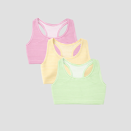 Sports Bra - Striped Printed Pack Of 3