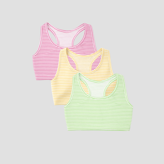 Sports Bra - Striped Printed Pack Of 3
