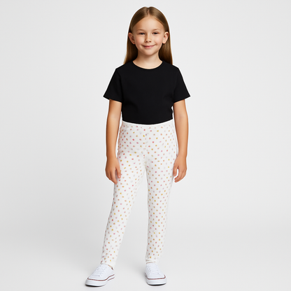 CharmnCherish Girls' Leggings Pack of 1_Heart allover print