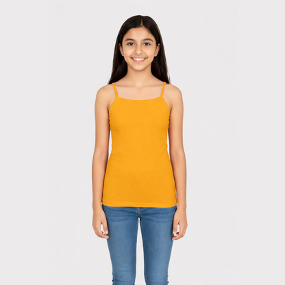 Girls' Cami Vest - Golden Yellow (Pack of 1)
