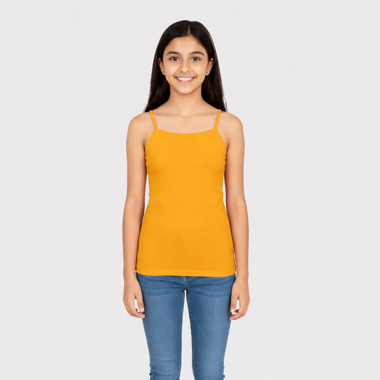 Girls' Cami Vest - Golden Yellow (Pack of 1)