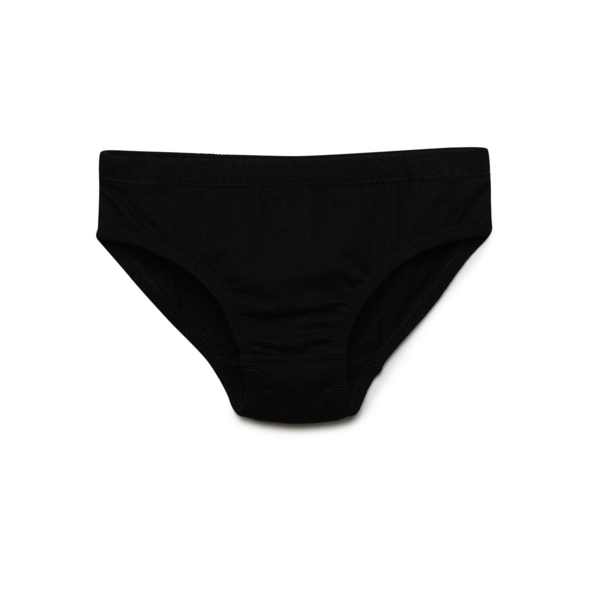 Boys' Cotton Brief - Black (Pack of 3)