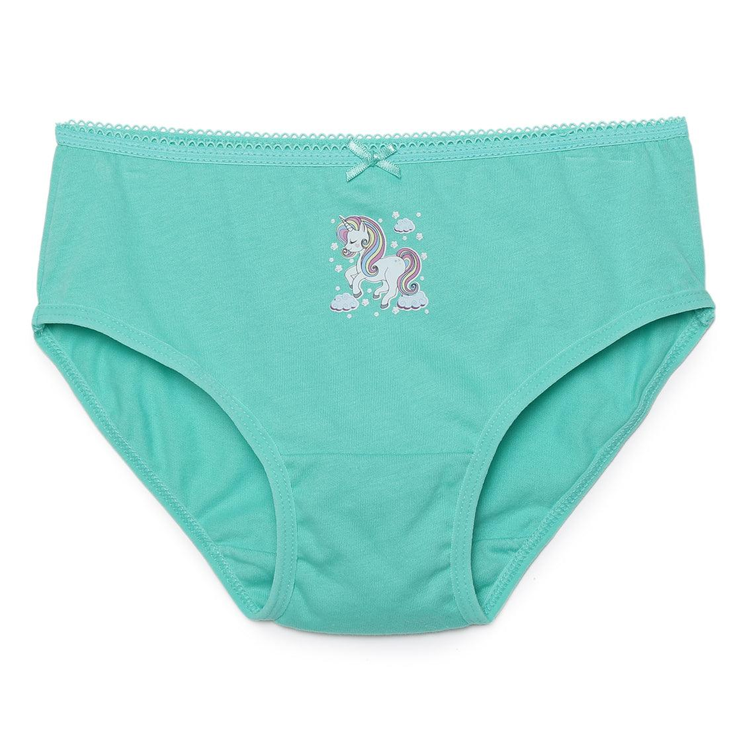 Girls' Cotton Brief - Unicorn Print (Pack of 4)